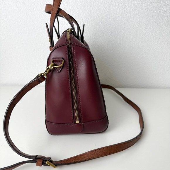 Fossil Rachel Cow Hide Leather Satchel Crossbody Bag Purse FLAW - Picture 13 of 16